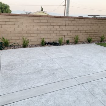 Cali Landscape - Stain Concrete: White washing concrete with stain to achieve a lighter grey than original stamped concrete. - Masonry/Concrete Near Me - San Jacinto, California Cali Landscape - Stain Concrete: White washing concrete with stain to achieve a lighter grey than original stamped concrete. - Masonry/Concrete Near Me - San Jacinto, California