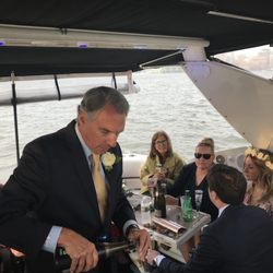 Imagine Yacht Charters - Wedding aboard "IMAGINE" in the Hudson River, Saturday 4/14/18! Congratulations from Captain and Crew!!!