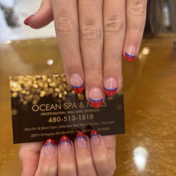 Ocean Spa and Nails - 4th of July ready! This place never disappoints. They take walk ins and always make us feel welcome. - Nail Salons Near Me - Scottsdale, Arizona
