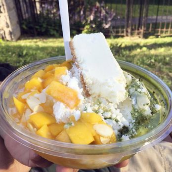 Opiano - Deluxe bingsoo: mango and matcha (to go) - Korean Near Me - Montreal, Quebec Opiano - Deluxe bingsoo: mango and matcha (to go) - Korean Near Me - Montreal, Quebec