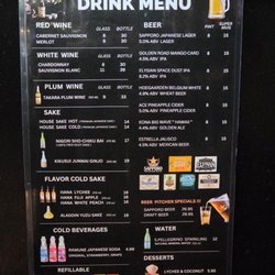 Drink Menu.