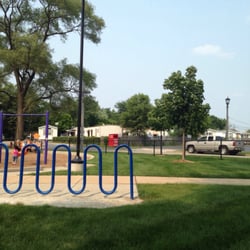 Parkview Mobile Home Park - A park sits right outside this small mobile park