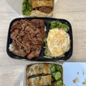 L’uxweet Bakery Cafe - R1. House BBQ Pork Rice, Pealantro Pork and E7. House BBQ Pork with Basil EggPancake - Bubble Tea Near Me - Chino Hills, California L’uxweet Bakery Cafe - R1. House BBQ Pork Rice, Pealantro Pork and E7. House BBQ Pork with Basil EggPancake - Bubble Tea Near Me - Chino Hills, California