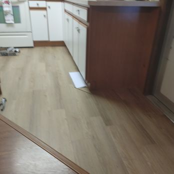 Maple Leaf Hardwood Flooring - Kitchen in progress - Flooring Near Me - Plant City, Florida