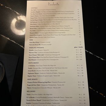 L'Ardente - Drink menu - Italian Near Me - Washington, DC, District of Columbia