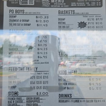 Skrimp Shack - Menu - Seafood Near Me - Chesapeake, Virginia Skrimp Shack - Menu - Seafood Near Me - Chesapeake, Virginia