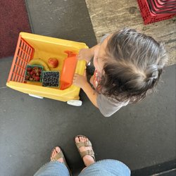 185th Produce - Harry patiently waiting his turn with all of his favorite fruits to purchase
