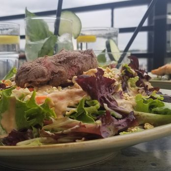 LU LU Craft Bar + Kitchen - Thai steak salad with a cucumber basil gimlet on the patio! - Bars Near Me - Richland, Washington LU LU Craft Bar + Kitchen - Thai steak salad with a cucumber basil gimlet on the patio! - Bars Near Me - Richland, Washington