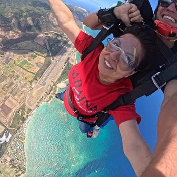 Pacific Skydiving Honolulu - My mom and Max enjoying the view - Skydiving Near Me - Waialua, Hawaii Pacific Skydiving Honolulu - My mom and Max enjoying the view - Skydiving Near Me - Waialua, Hawaii