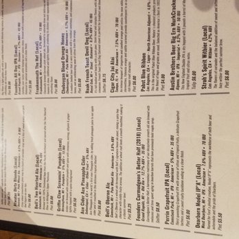 Ford's Garage Dearborn - Beer menu as of Sept 2018 - Burgers Near Me - Dearborn, Michigan Ford's Garage Dearborn - Beer menu as of Sept 2018 - Burgers Near Me - Dearborn, Michigan