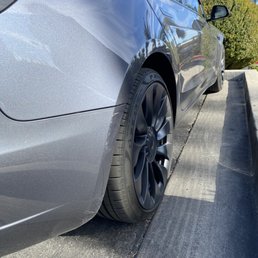 Before - Bumper was hit, scraping off the paint.