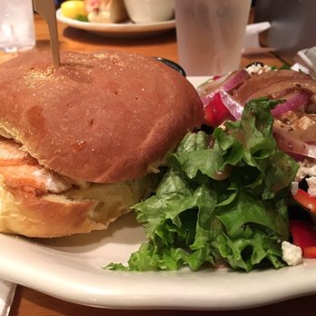 Thirsty Whale - Salmon burger with salad :) - American Near Me - Bar Harbor, Maine