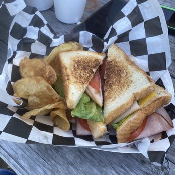 Breakwater Grill - Club sandwich with homemade chips - American Near Me - Montgomery, Texas
