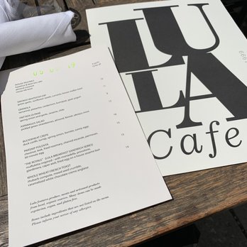 Lula Cafe - Specials menu on the left, café menu on the right (backside) - New American Near Me - Chicago, Illinois