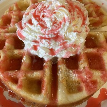 Koa Pancake House - Guava Lava Mochi Waffle - A MUST. - Breakfast & Brunch Near Me - Waipahu, Hawaii Koa Pancake House - Guava Lava Mochi Waffle - A MUST. - Breakfast & Brunch Near Me - Waipahu, Hawaii