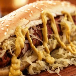 Hot Dog Hut by Ro & Joe - Kraut Dog loaded
