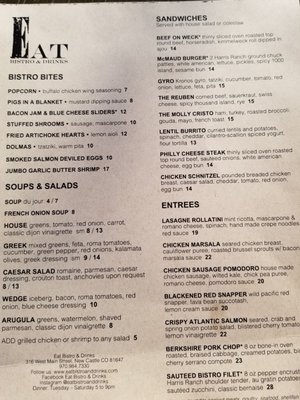 Menu photo 2 Eat Bistro & Drinks New Castle, CO Menu photo 2 Eat Bistro & Drinks New Castle, CO