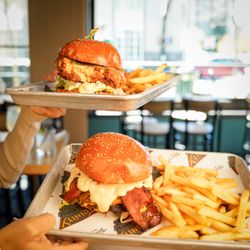 Trinity Brewhouse - Burger and Fried Chicken Sandwich | Trinity Brewhouse, Providence, RI