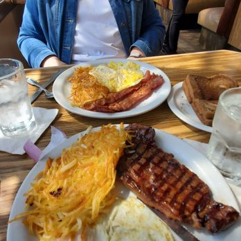 Adel's Restaurant - Ribeye steak and eggs and bacon and eggs. - American Near Me - Eureka, California