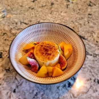 Field & Main Restaurant - Brule with peach and fig - Seafood Near Me - Marshall, Virginia
