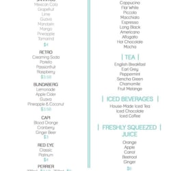 The Crooked Fork - Delish juices! (Drinks menu)