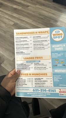 Menu photo 6 ATL Wing Spot Babylon, NY