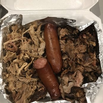 Pittsburgh Smokehouse - Three meat platter - Pulled pork, smoked sausage and chopped beef. - Smokehouse Near Me - Turtle Creek, Pennsylvania Pittsburgh Smokehouse - Three meat platter - Pulled pork, smoked sausage and chopped beef. - Smokehouse Near Me - Turtle Creek, Pennsylvania