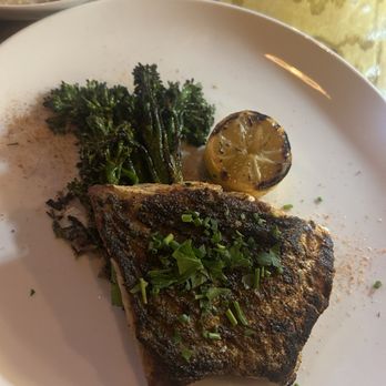 The Butcher And Bottle - Blackened redfish w/ broccolini - Seafood Near Me - Ellijay, Georgia