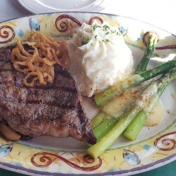 Lilys - Ribeye that I would have enjoyed if not overwhelmed with salt... - New American Near Me - Mount Shasta, California Lilys - Ribeye that I would have enjoyed if not overwhelmed with salt... - New American Near Me - Mount Shasta, California
