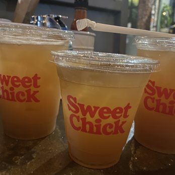 Sweet Chick - Two rum punches and the smaller cup is an Their take on Long Island ice tea. - Southern Near Me - New York, New York