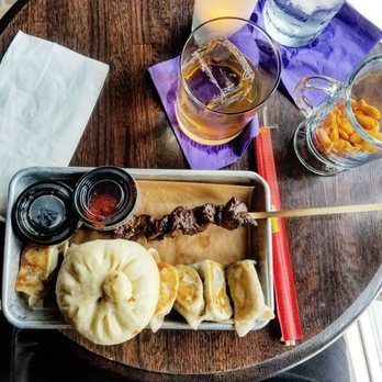 Copycat Co - Two of each dumpling, pork boa and ribeye skewer. - Cocktail Bars Near Me - Washington, DC, District of Columbia