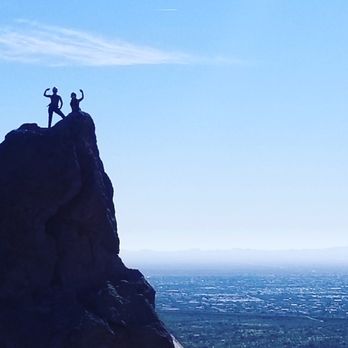 Arizona Mountain Guides - At the top of Greevers - Rock Climbing Near Me - Mesa, Arizona