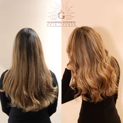 Gleaming Goddess Hair Lounge - Color Correction service with Gleaming Results provided by Roe.