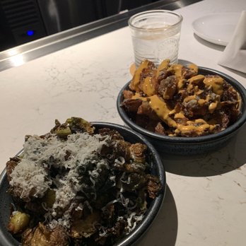 Grana - Left: crispy Brussels sprouts  Right: crispy potatoes - Italian Near Me - Atlanta, Georgia