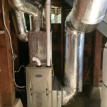 Ocean Air Heating - Carrier 95% efficiency furnace installed under my stairs - Heating & Air Conditioning/HVAC Near Me Ocean Air Heating - Carrier 95% efficiency furnace installed under my stairs - Heating & Air Conditioning/HVAC Near Me