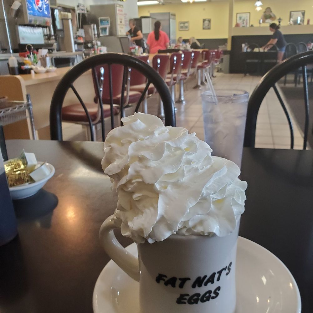 Fat Nats Eggs - My hot chocolate with extra whipped cream. - Breakfast & Brunch Near Me - New Hope, Minnesota Fat Nats Eggs - My hot chocolate with extra whipped cream. - Breakfast & Brunch Near Me - New Hope, Minnesota
