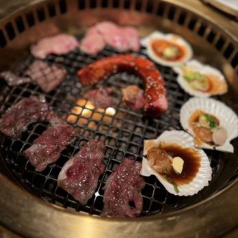 Chubby Cattle - The start of our grill. This was towards the end when we ate our fill of the A5 and Austrian wagyu cuts - Barbeque Near Me - Pleasanton, California