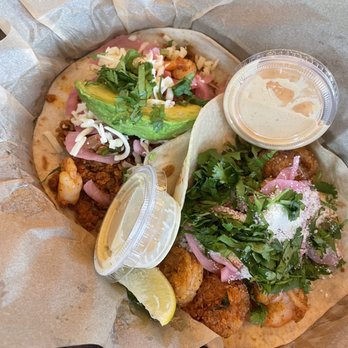 Torchy's Tacos - Dirty Santa and Baja shrimp - Tacos Near Me - New Braunfels, Texas Torchy's Tacos - Dirty Santa and Baja shrimp - Tacos Near Me - New Braunfels, Texas
