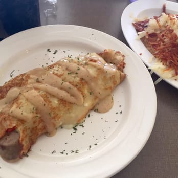 Le Andos Cafe - Sweet Italian Crepe with hash browns - Salad Near Me - Macomb, Michigan