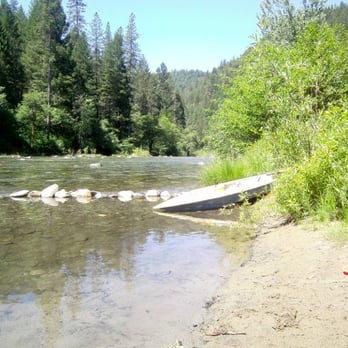Carlton Campground - Carlton Campground beach and pool, the rock wall made (and maintained today!) by my husband's family over 40 years ago. =) - Campgrounds Near Me - Downieville, California