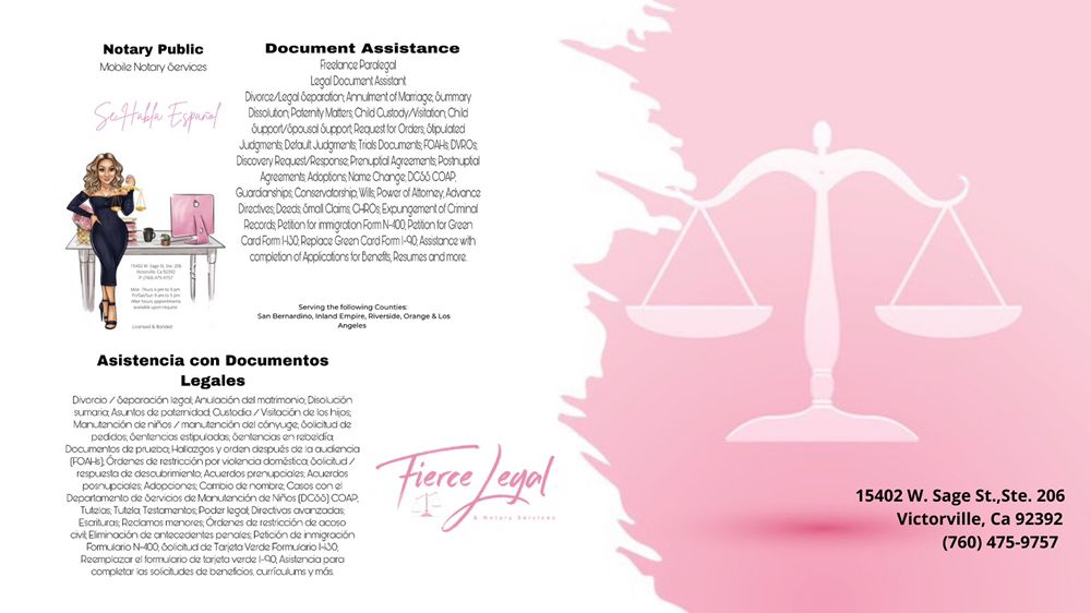 FIERCE LEGAL & NOTARY SERVICES Updated September 2024 10 Photos