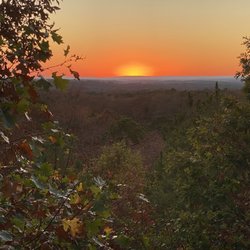 Mena Mountaintop Cabins - Sunset from back porch