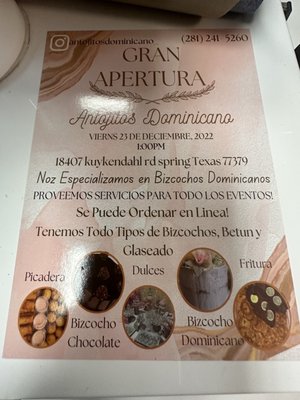 Menu photo 3 Antojitos Dominicanos Spring, TX