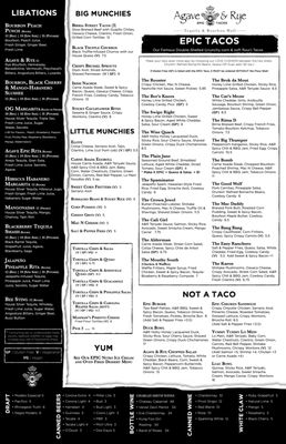 Menu photo 8 Agave & Rye - Rookwood Cincinnati, OH