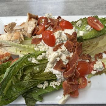 The Wine Bar At Vintner Valley - Wedge salad with chicken added - Pizza Near Me - Morgantown, West Virginia The Wine Bar At Vintner Valley - Wedge salad with chicken added - Pizza Near Me - Morgantown, West Virginia
