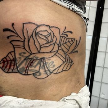 Revolt Tattoos - This is the restarting it lining it and recovery - Tattoo Near Me - Las Vegas, Nevada