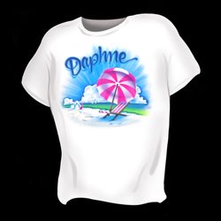 Destin Nation Airbrush - Design 114 Umbrella Beach
