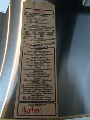 Menu photo 3 Which Wich Asheville, NC