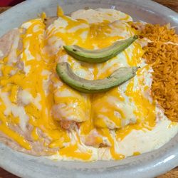 Seafood enchiladas