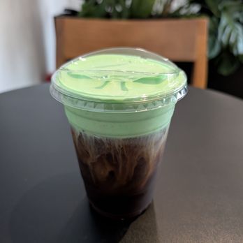 Off Grids Common - Cold Brew with Pandan Foam - Internet Cafes Near Me - Queens, New York